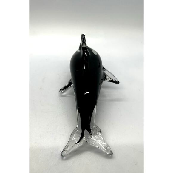 Glass Orca Paperweight Sculpture Art Glass Killer Whale Marine Beach Ocean Art - Picture 4 of 7